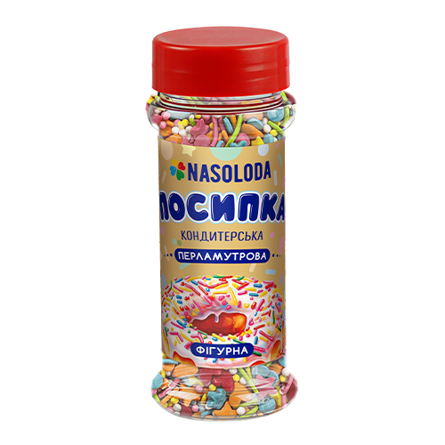 Посипка перламутрова в баночці фігурний мікс, 80г