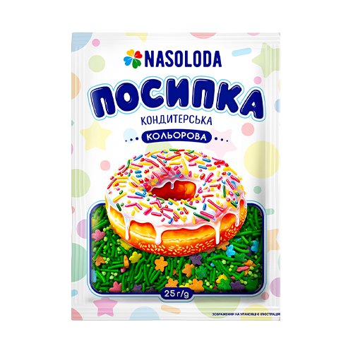 Посипка кольорова цукрова фігурний мікс, 25г