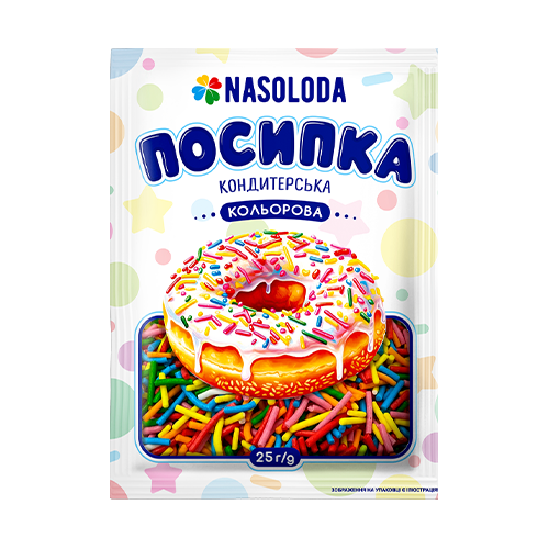 Посипка кольорова цукрова паличка, 25г