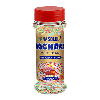 Посыпка перламутровая в баночке горошек, 90г