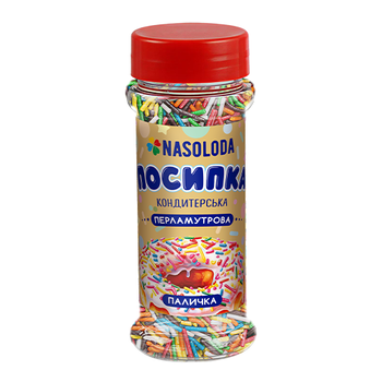 Посыпка перламутровая в баночке палочка, 70г