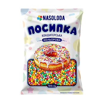 Посыпка цветная сахарная горошек, 100г
