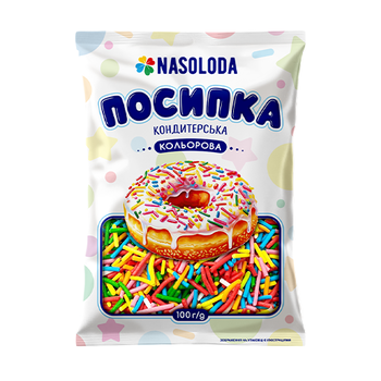 Посыпка цветная сахарная палочка, 100г